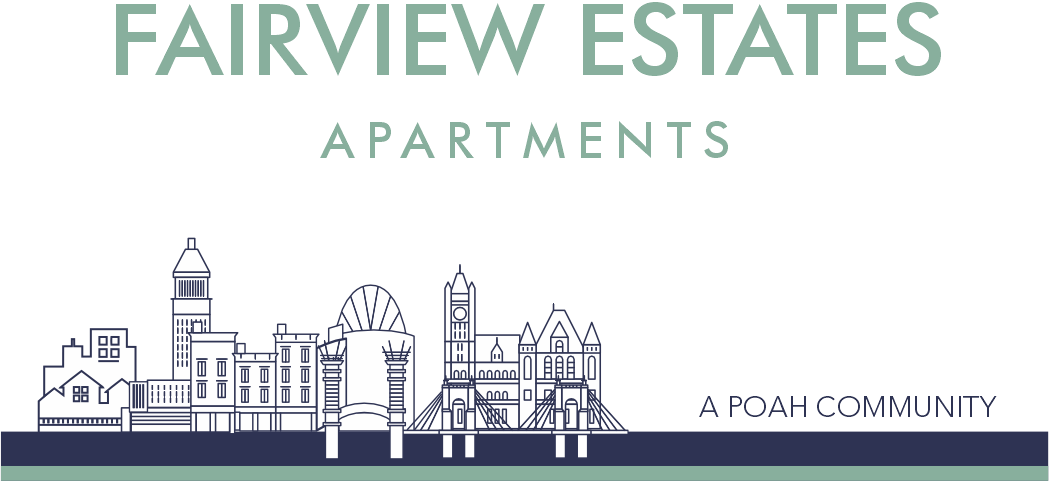 an illustration of the fairview estates apartments logo